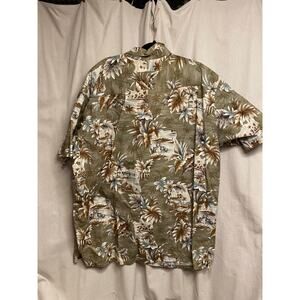 3XLT Tan Hawaiian cotton shirt by the Foundry